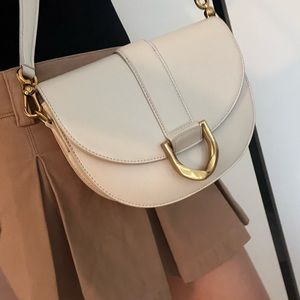 CHARLES & KEITH - Gabine Saddle Bag - Cream